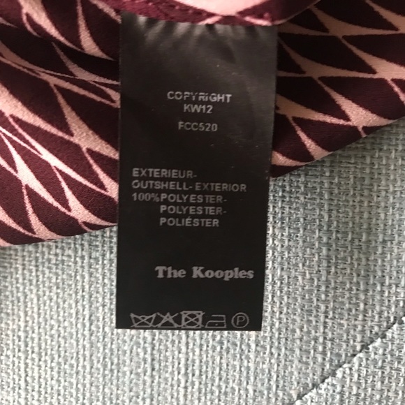 THE KOOPLES  women’s color of the season burgundy long sleeve button shirt - Picture 11 of 16